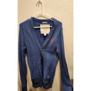 Abercrombie & Fitch Women's Cardigan – Size‎ Medium, Blue Knit Button-Up